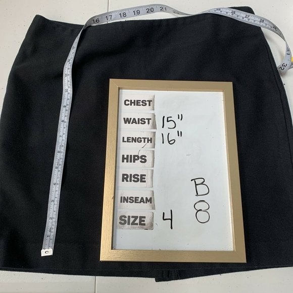 Banana Republic Women Skirt Size 4 Black Mini Zip Up Back Slip - Picture 8 of 8